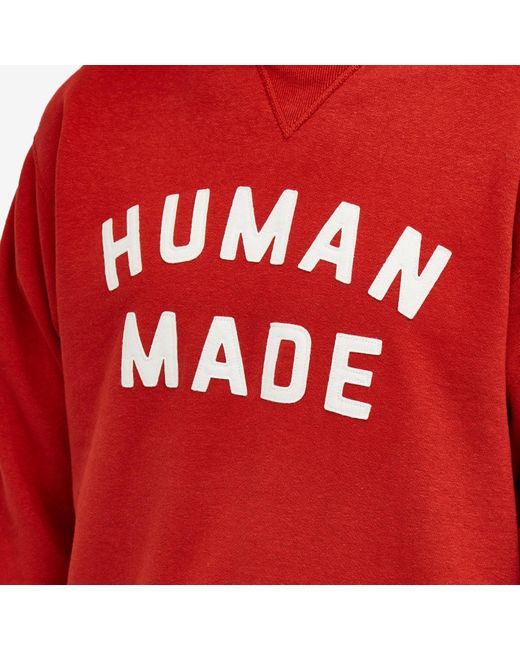 Human Made Red Logo Crew Sweat for men