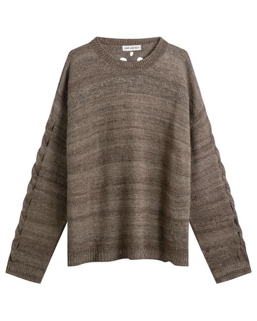 Our Legacy Brown Popover Roundneck for men