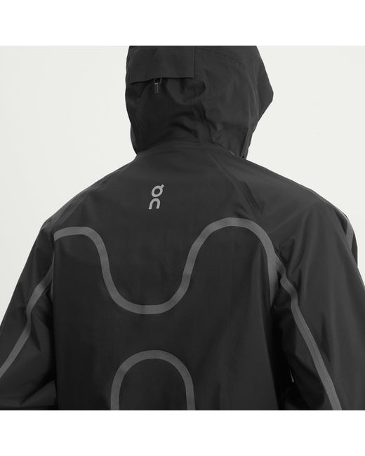 On Shoes Black Ik Waterproof Jacket for men