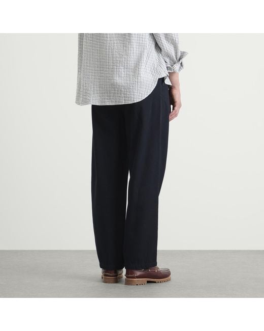 A.P.C. Blue Ricky Double Pleat Chinos for men