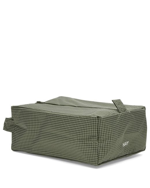 Hay Green Grid Wash Bag