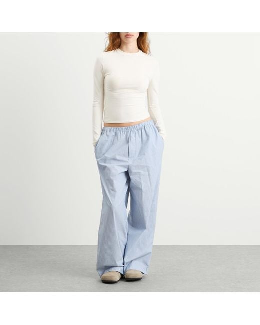 Baserange Blue Claude Stripe Pants