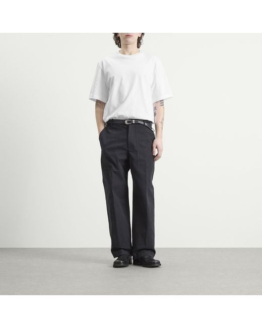 Studio Nicholson Blue Balos Cotton Wide Leg Trouser for men