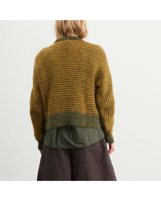YMC Green Disorder Cardigan