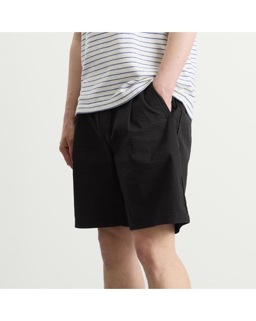 Folk Black Relaxed Assembly Shorts for men