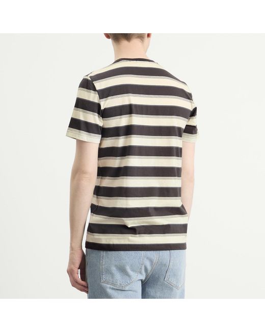 Fred Perry Gray Fine Stripe T-Shirt for men