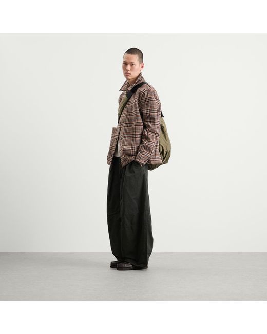 BOUND Brown Wool Button Jacket for men