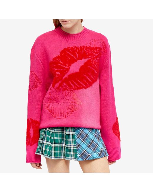 House Of Sunny Love Notes Knit Sweat in Pink | Lyst