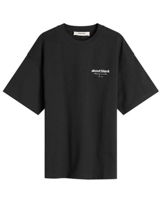 About Blank Black Reverse T-Shirt for men