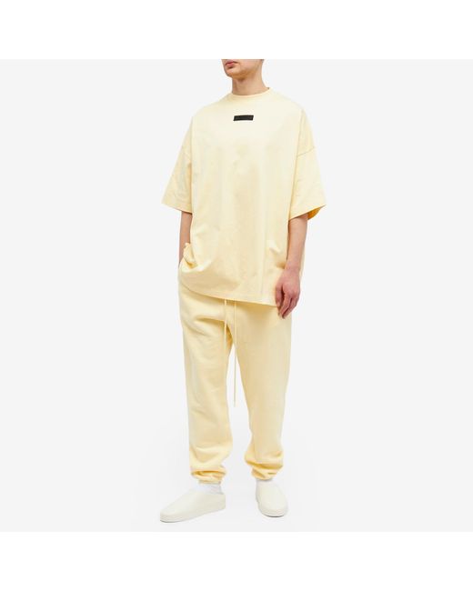 Fear Of God Yellow Spring Tab Crew Neck T-Shirt for men