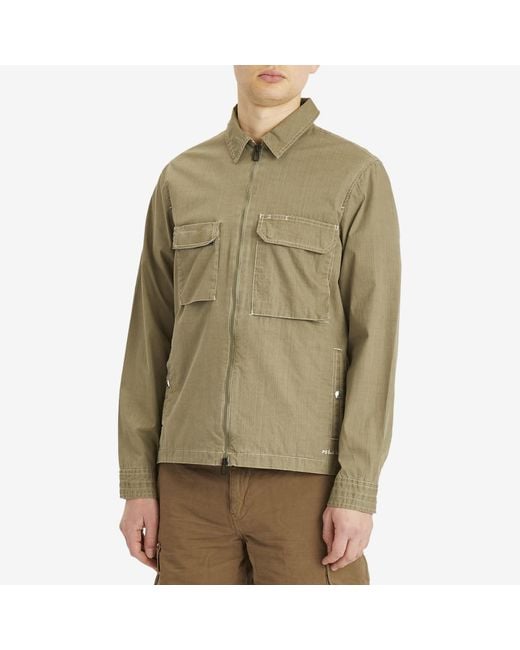 Paul Smith Green Zip Front Pocket Overshirt Jacket for men