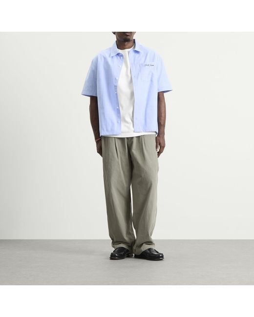 Daily Paper Blue Script Short Sleeve Shirt for men