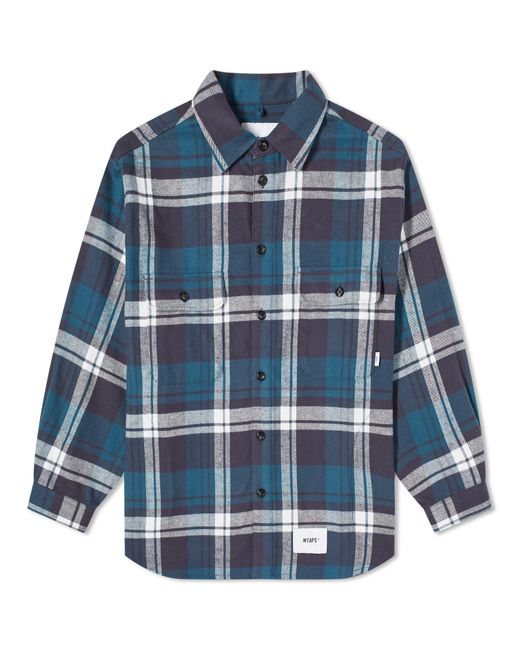 (w)taps Blue 11 Checked Flannel Shirt for men