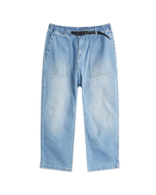 Gramicci Blue Stretch Denim Loose Tapered Pants