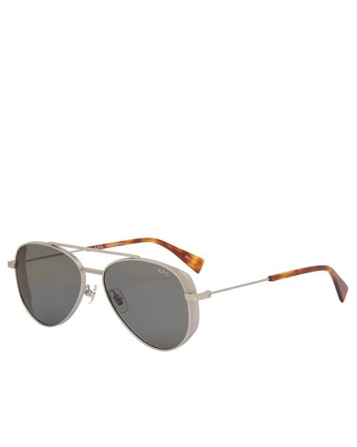 A.P.C. Metallic Bill Sunglasses for men