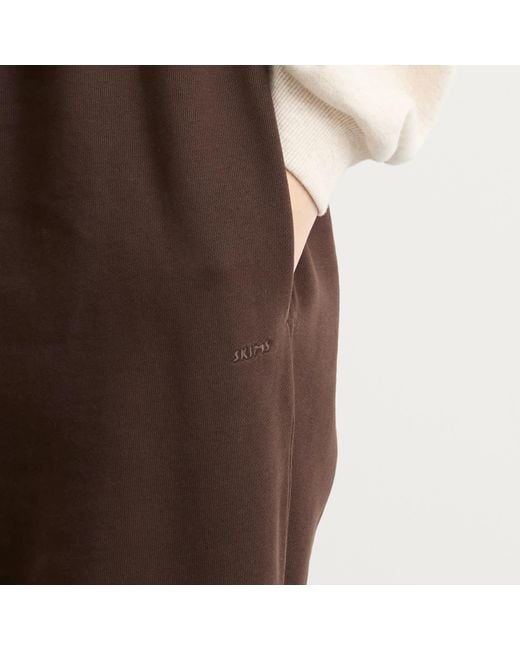 Skims Brown Boyfriend Fleece Baggy Sweatpant