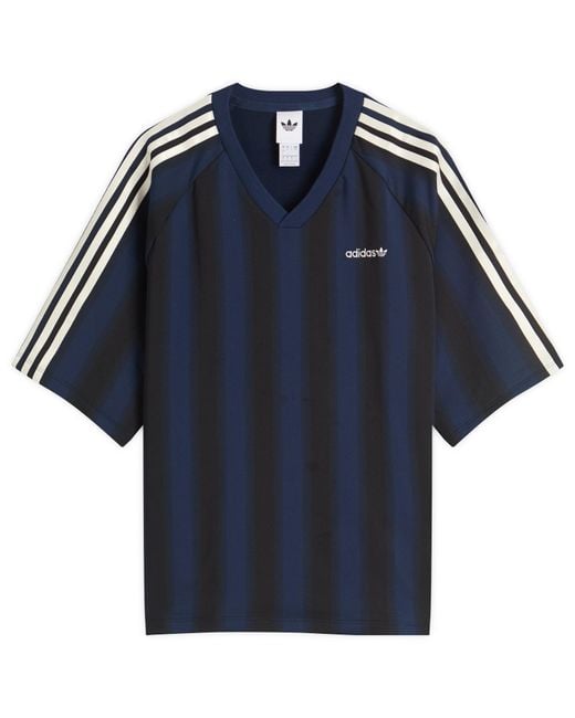 Adidas Blue Loose Linear T-Shirt