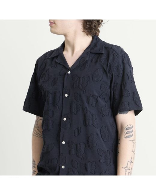 Forét Blue Peer Jacquard Shirt for men