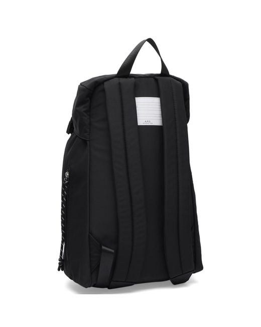 A.P.C. Black Sac A Dos Trek 2.0 Back Pack for men
