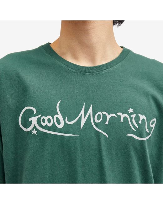 Good Morning Tapes Green Sun Root T-Shirt for men