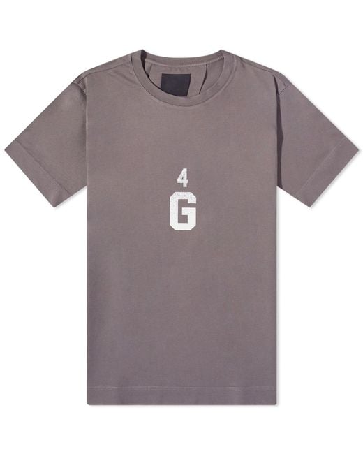 Givenchy Gray 4g Front & Back Logo T-shirt for men