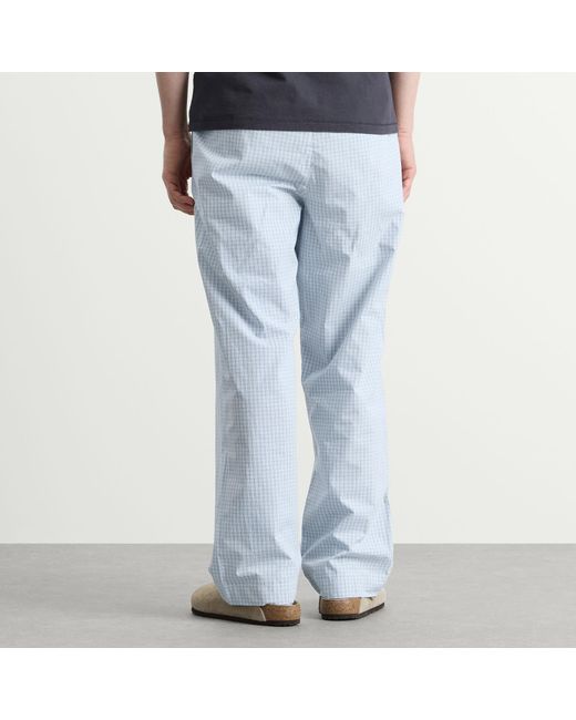 Calvin Klein Blue Cotton Poplin Sleep Pant for men