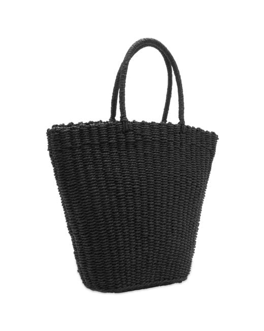 Damson Madder Black Straw Market Bag