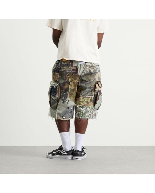 GALLERY DEPT. Green Retouche Camo Patchwork Kenzie Shorts for men