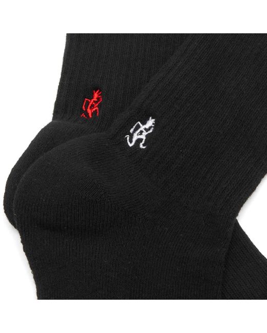 Gramicci Black Basic Crew Socks for men