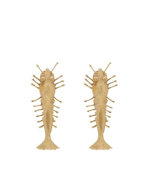 ALÉMAIS Metallic Alémais Banana House Lobster Earrings