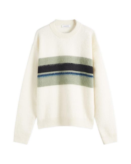 Lanvin White Striped Jumper for men