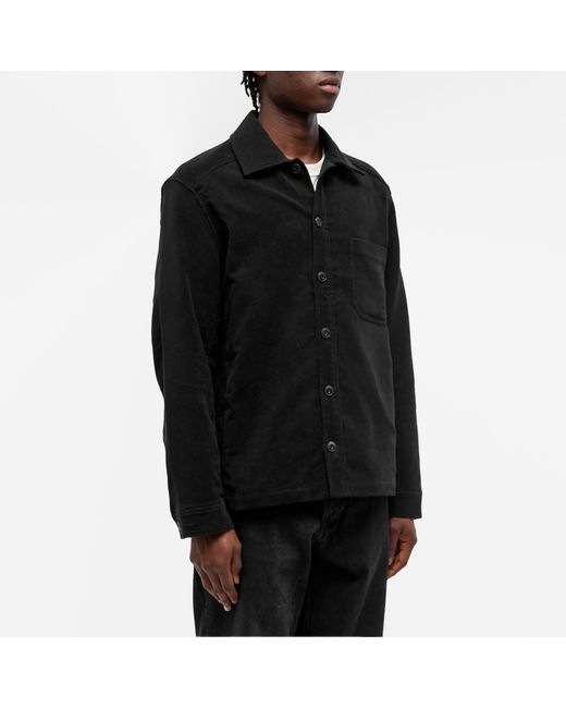 A.P.C. Adrien Moleskin Overshirt in Black for Men | Lyst UK
