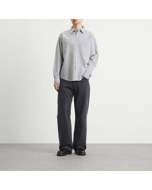 mfpen Gray Textured Check Executive Shirt for men