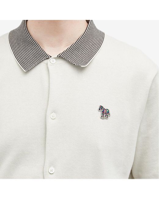 Paul Smith White Short Sleeve Knit Shirt for men