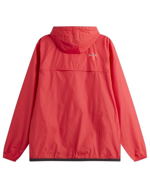 COMME DES GARÇONS PLAY Red K-Way Emblem Full Zip Jacket