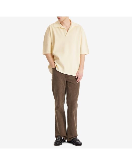 AMI Natural Short Sleeve Polo for men