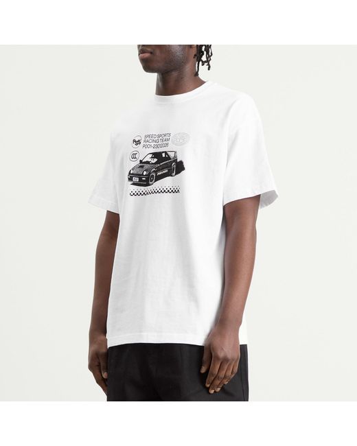 Pawa Speed Sports White P-Key T-Shirt for men