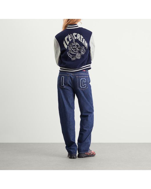 ICECREAM Blue Cherry Varsity Jacket