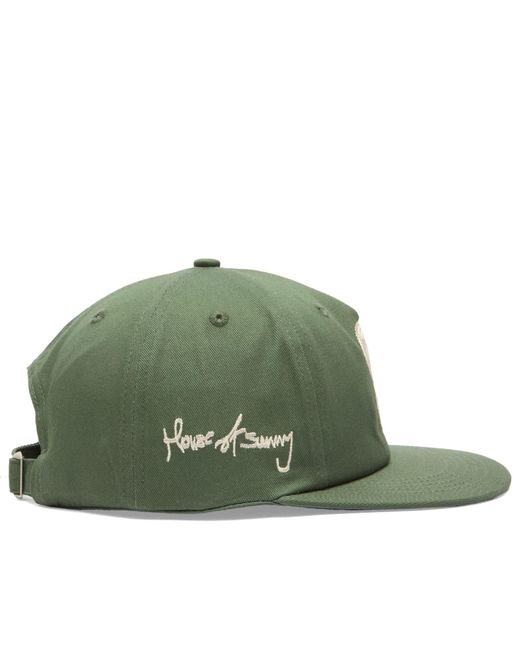 House Of Sunny Green Chain Stitch Emblem Cap