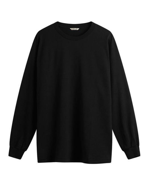 トップス AURALEE LUSTER PLAITING L/S TEE 3 Auralee Luster Plaiting L/S Tee - Light Blue | Garmentory