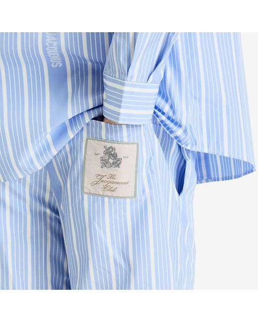 Jacquemus Blue Stripe Shorts for men