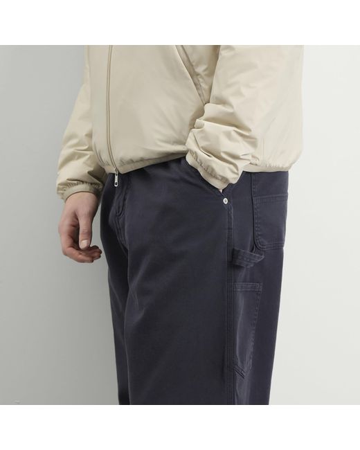 Moncler Blue Gabardine Cotton Trousers for men