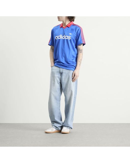 Adidas Blue Spellout Jersey for men