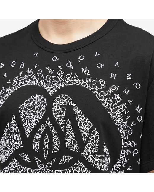 Alexander McQueen Black Exploded Charm Print T-Shirt for men