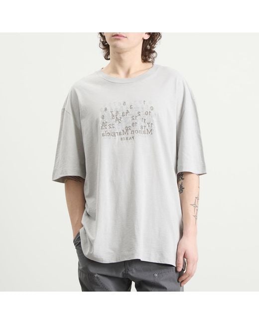 Maison Margiela White Numbers T-Shirt for men