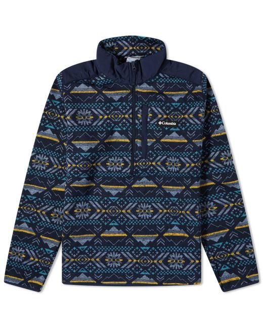 Columbia Blue Sweater Weather Ii Printed Half Zip Fleece for men