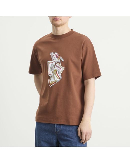 Drole de Monsieur Brown Rum Labels T-Shirt for men
