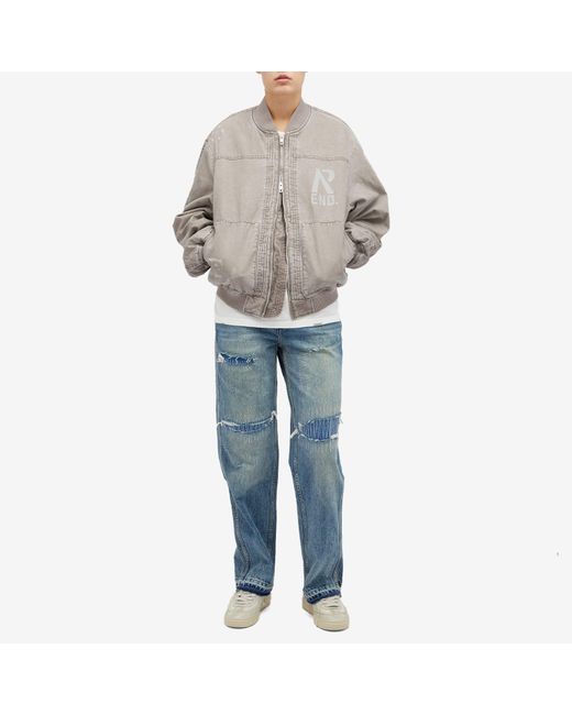 Represent Brown End. X Utility Bomber Jacket for men