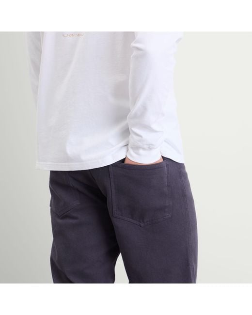 Palmes Blue Coarse Trousers for men