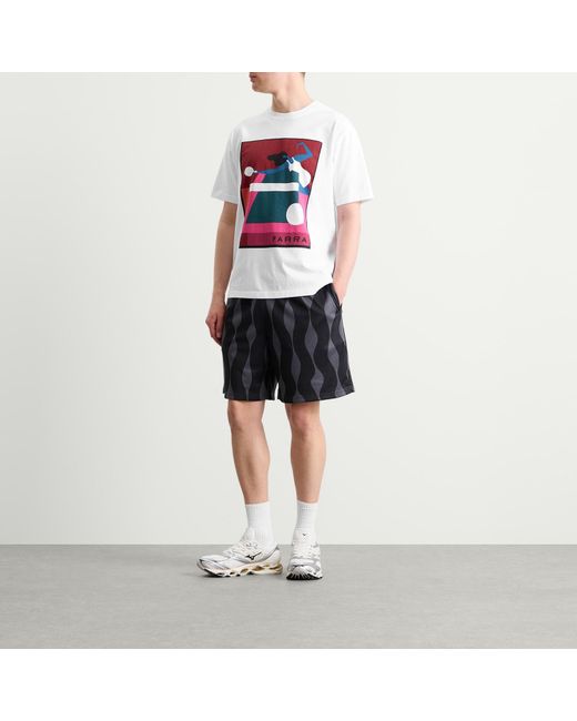 by Parra White Ping Ponged T-Shirt for men